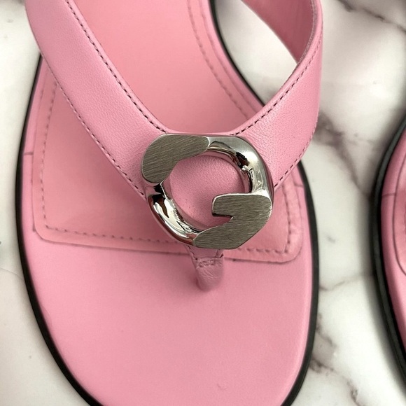 🆕 Authentic Givenchy Pink G Chain Buckle Sandals (SZ 37) - Picture 6 of 12